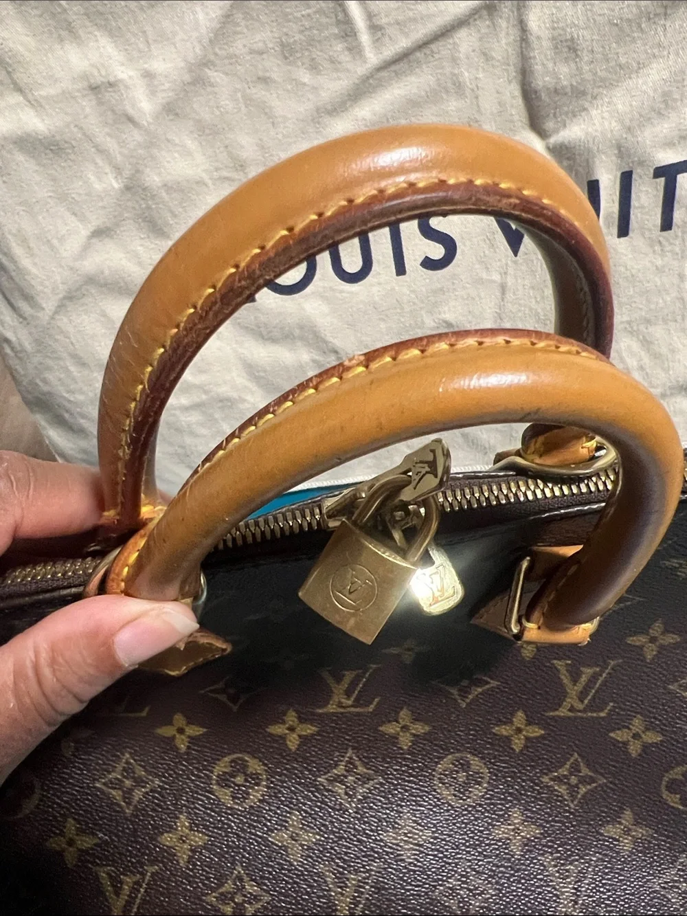 Louis Vuitton Monogram Canvas Key & Card Holder in Brown and Tan